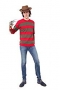 Mens Red and Dk. Green Stripe Freddy Kruger Fancy Dress Jumper (Large (Chest 46-48``), Red and Freddy Green)